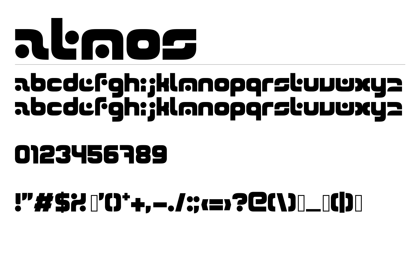 Atmos Font preview
