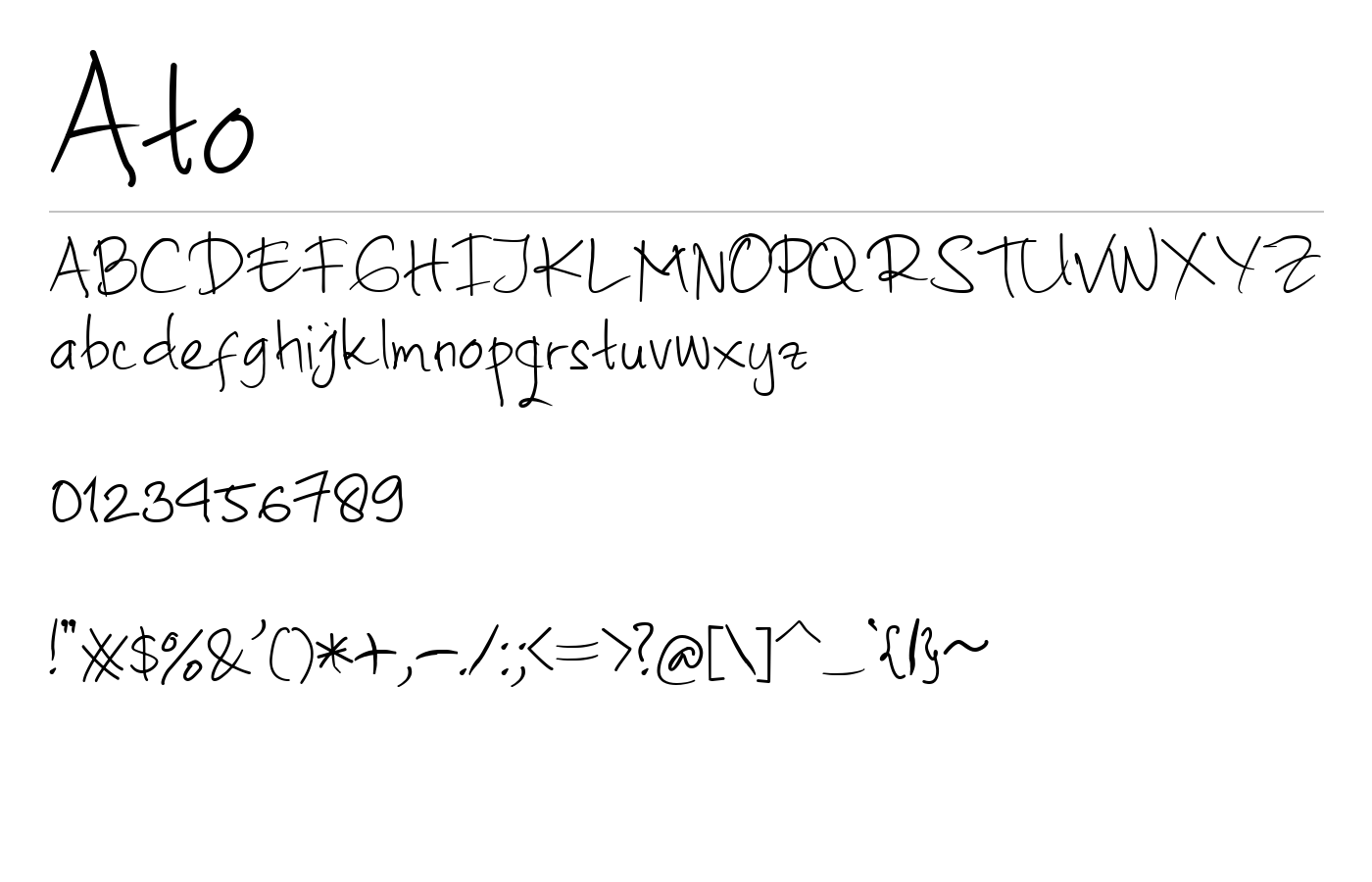 Ato Font preview
