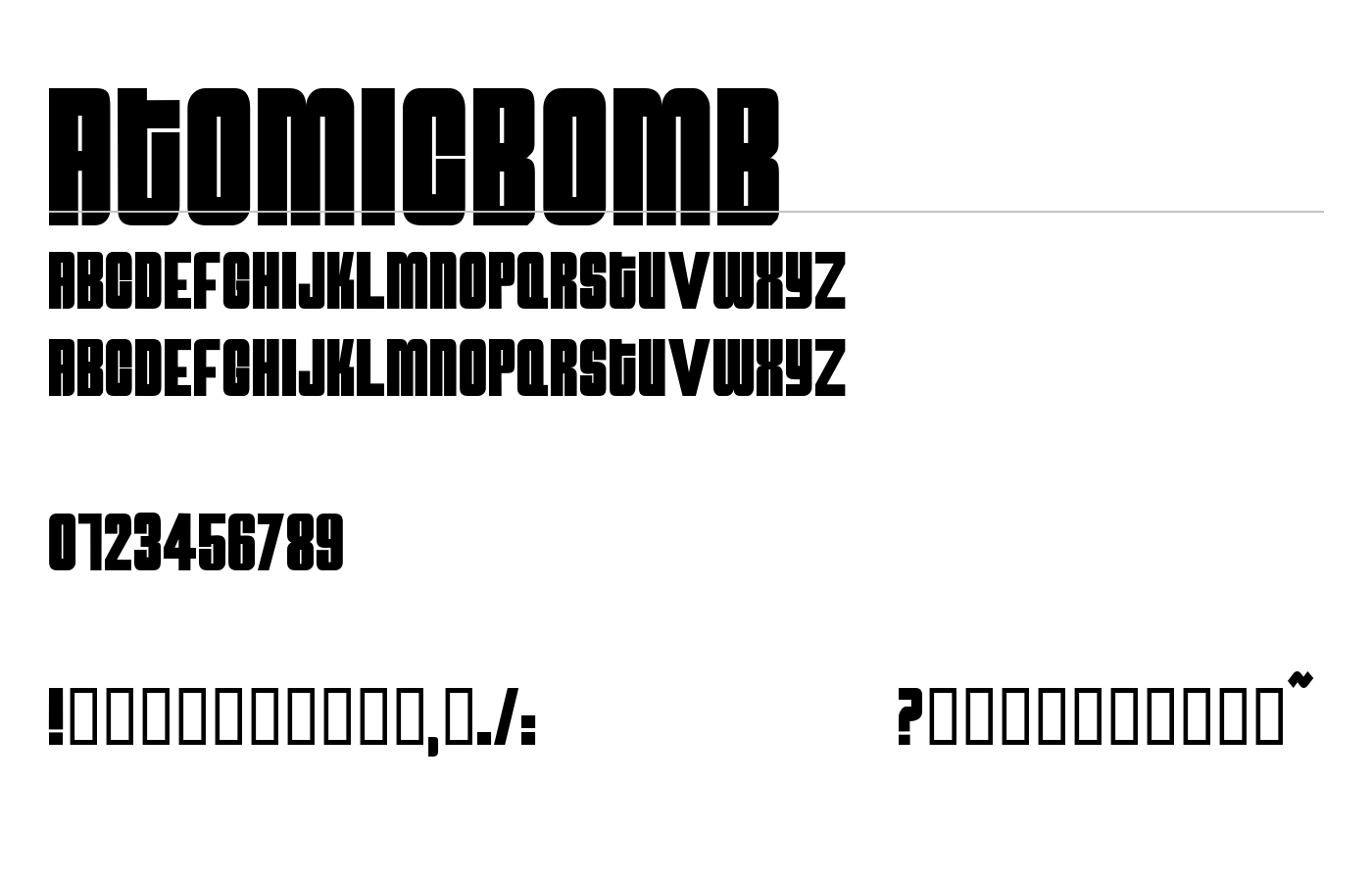 AtomicBomb Font preview