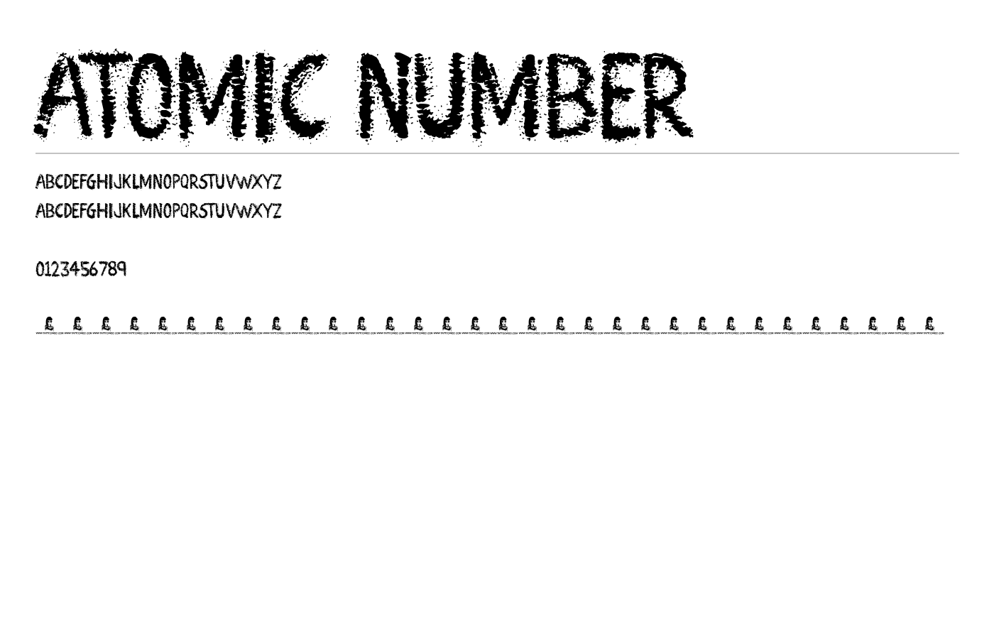 Atomic Number Font preview