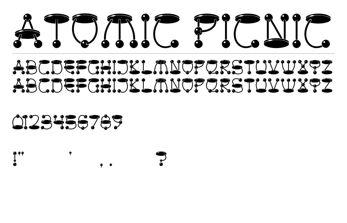atomic picnic Font preview