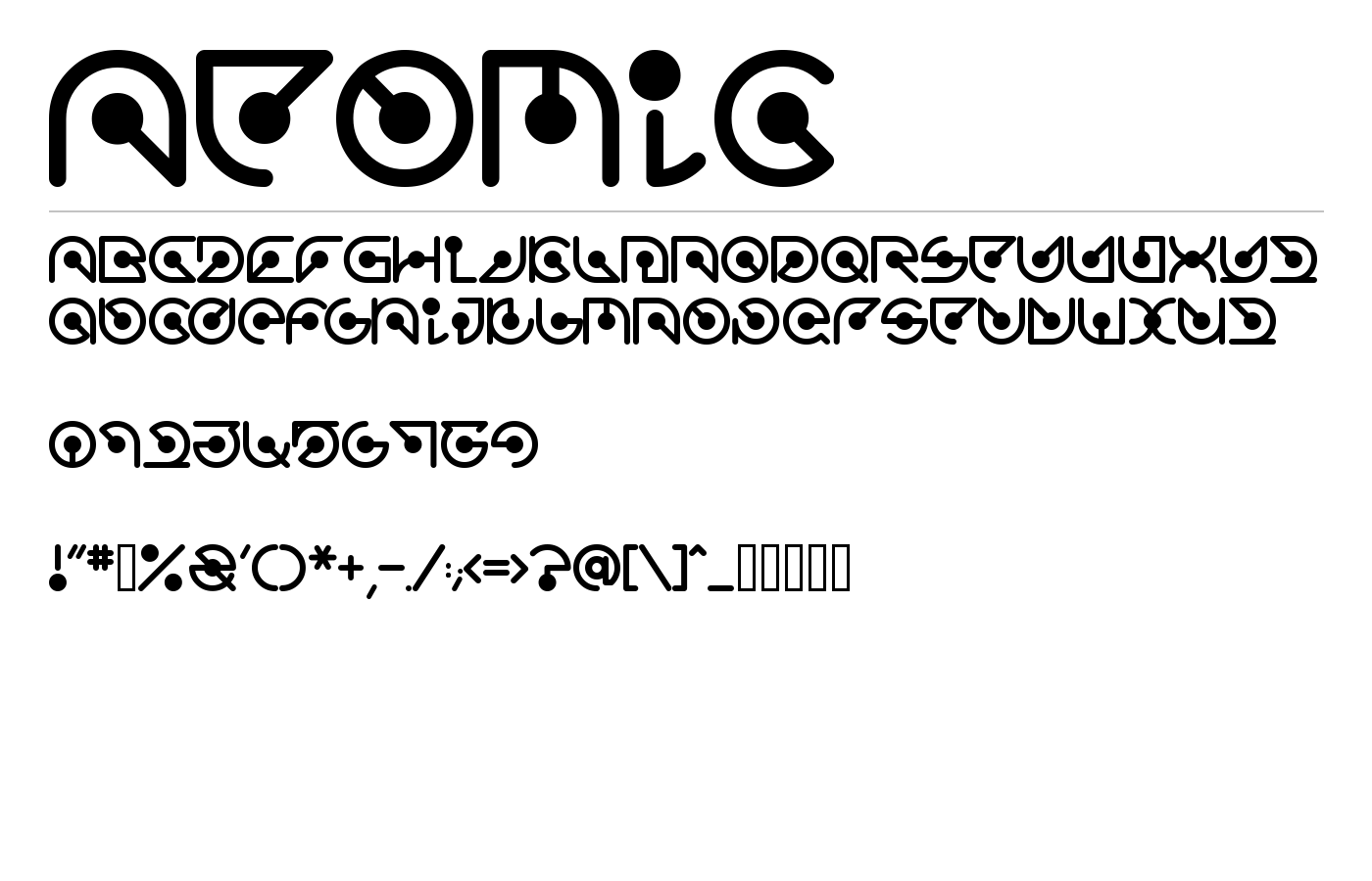 Atomic Font preview