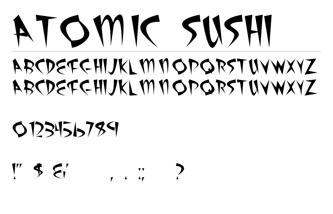 Atomic Sushi Font preview