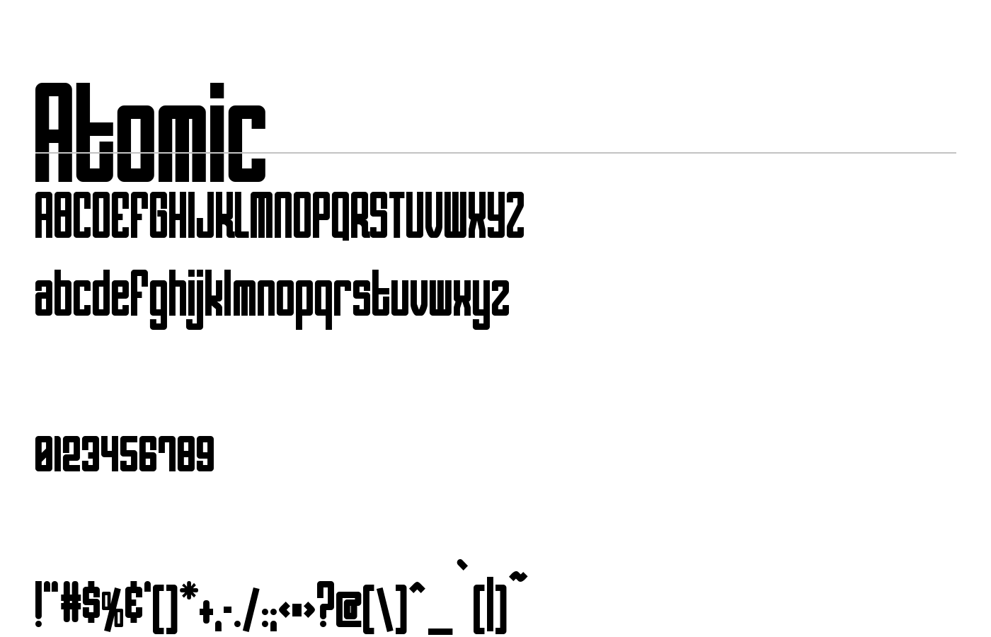 Atomic Font preview