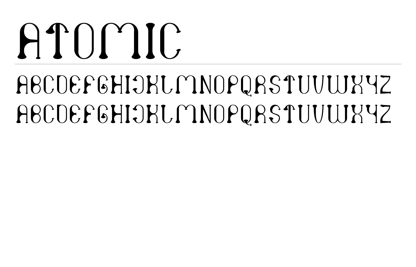 atomic Font preview