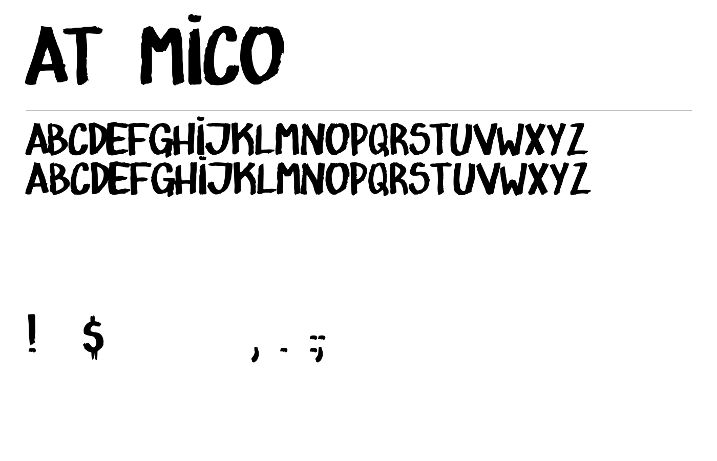ATÔMICO Font preview