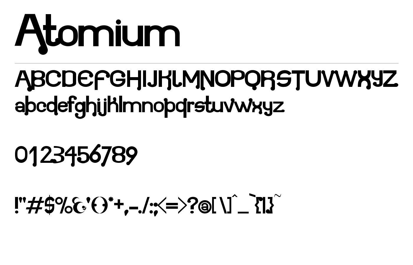 Atomium Font preview