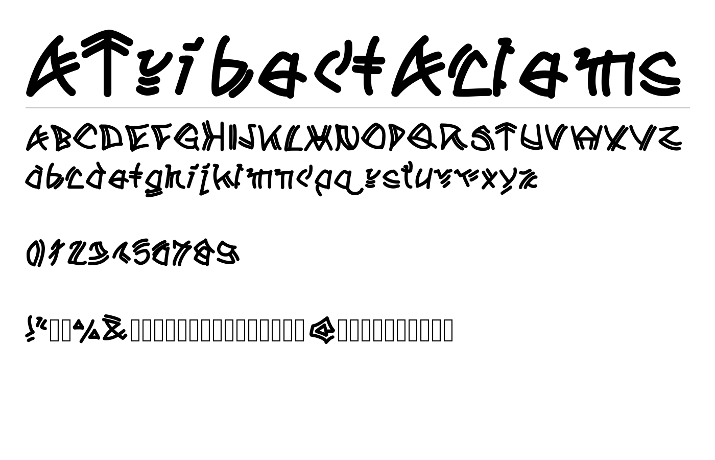 ATribeofAclems Font preview