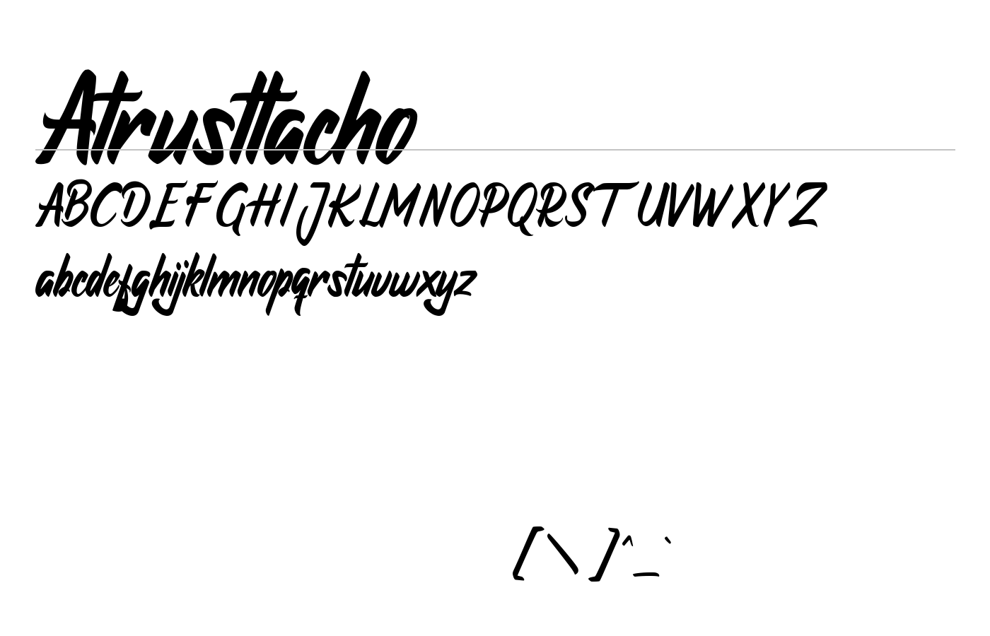 Atrusttacho Font preview