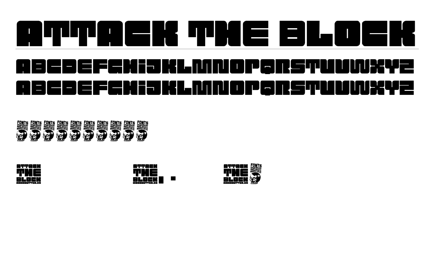 Attack the Block Font preview