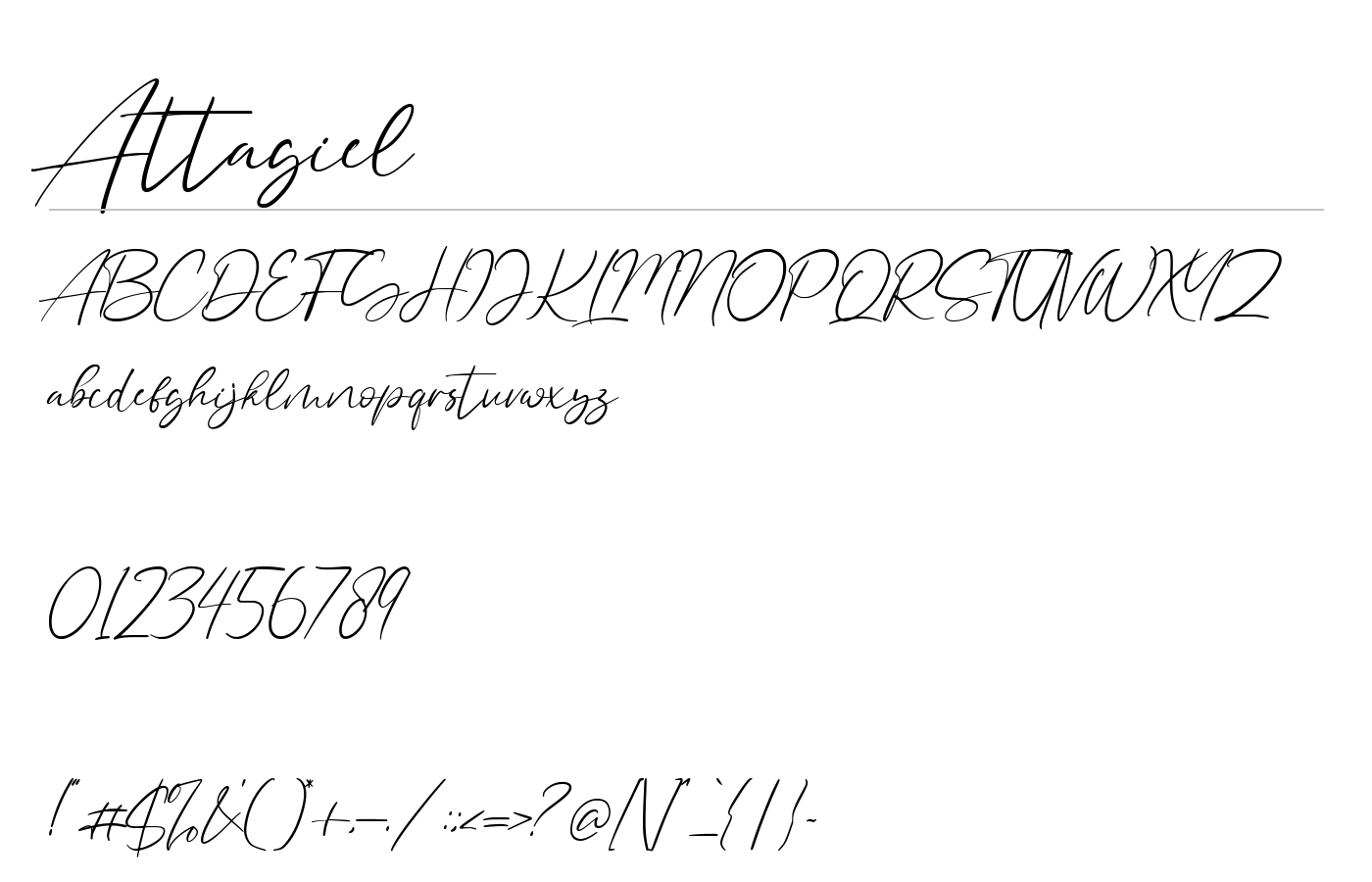 Attagiel Font preview
