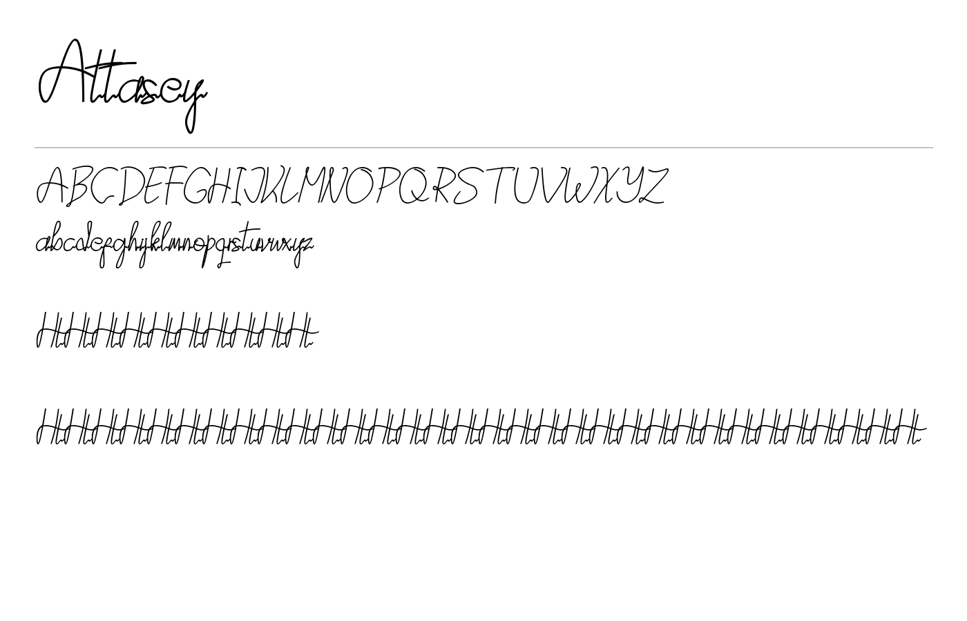 Attasey Font preview