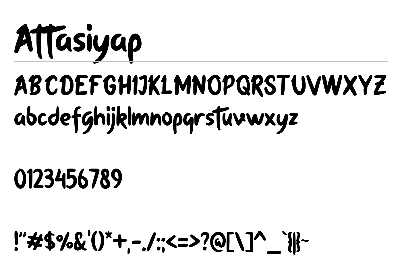 Attasiyap Font preview