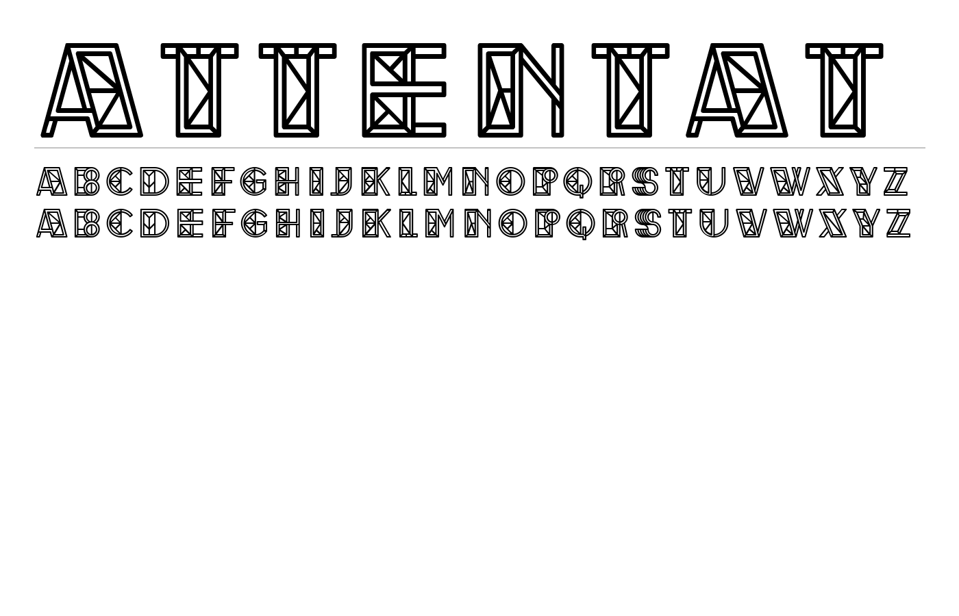 Attentat Font preview