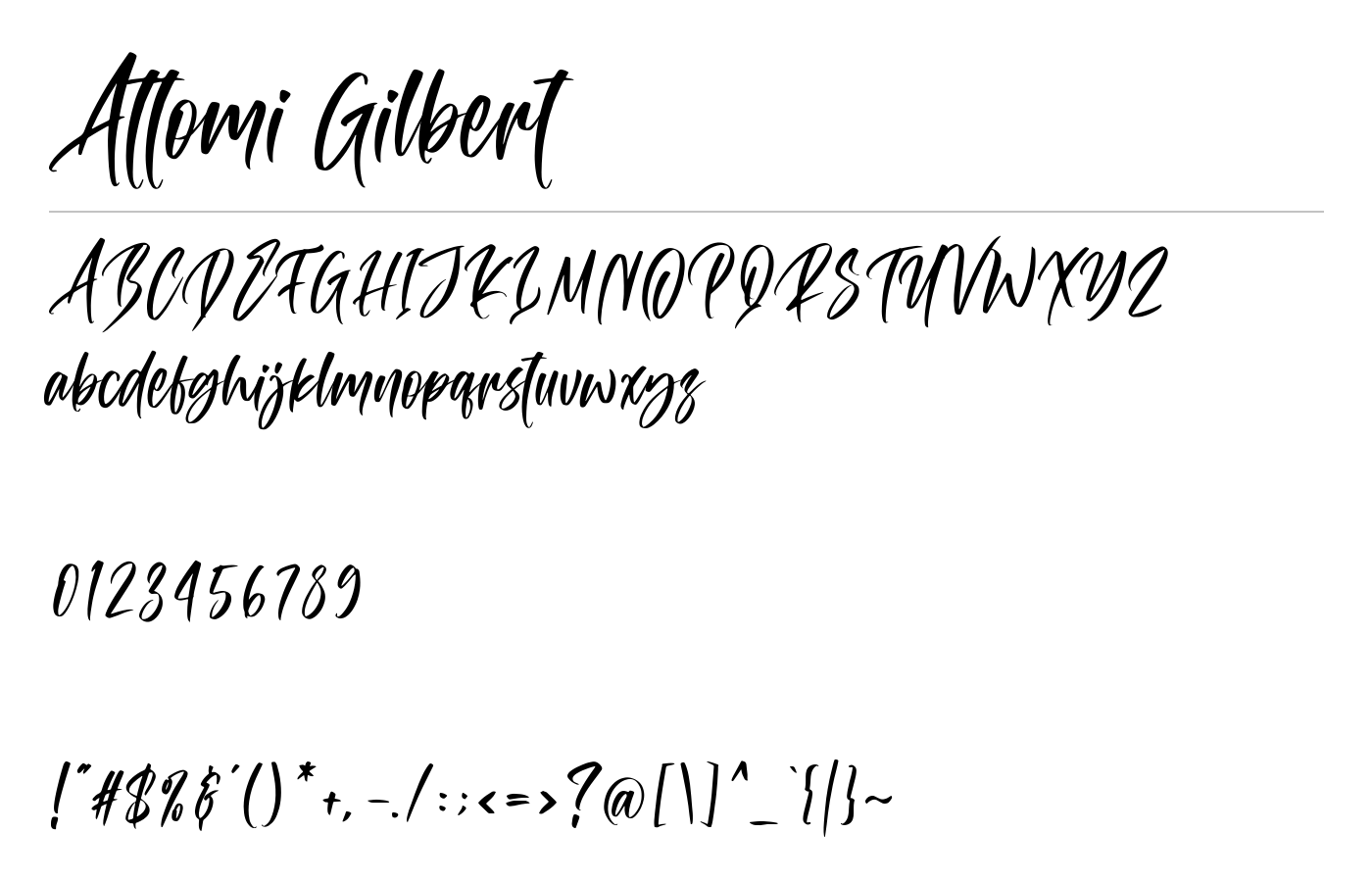 Attomi Gilbert Font preview