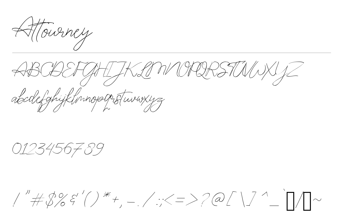 Attourney Font preview