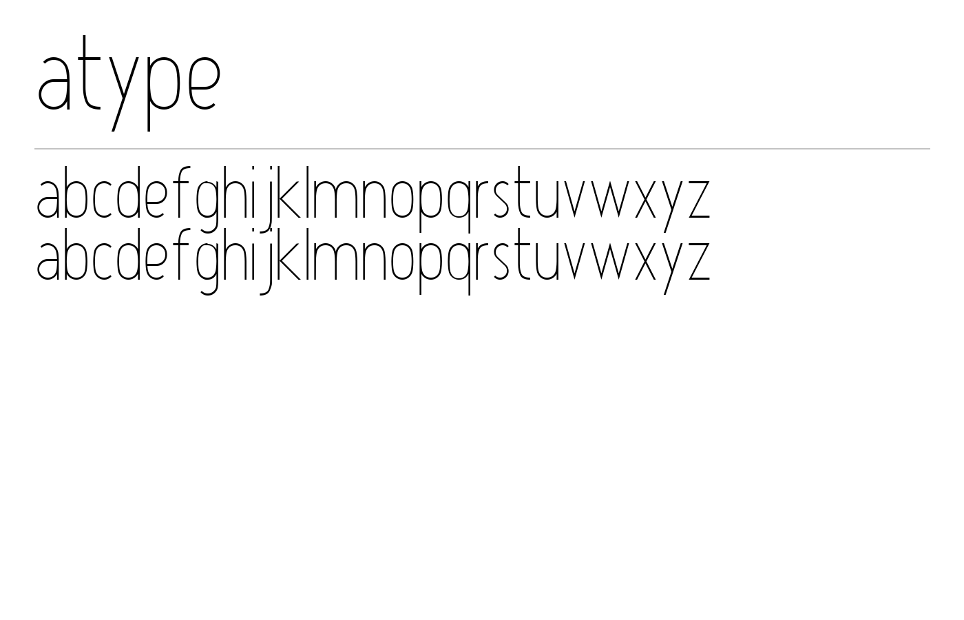 Atype 1 Font preview