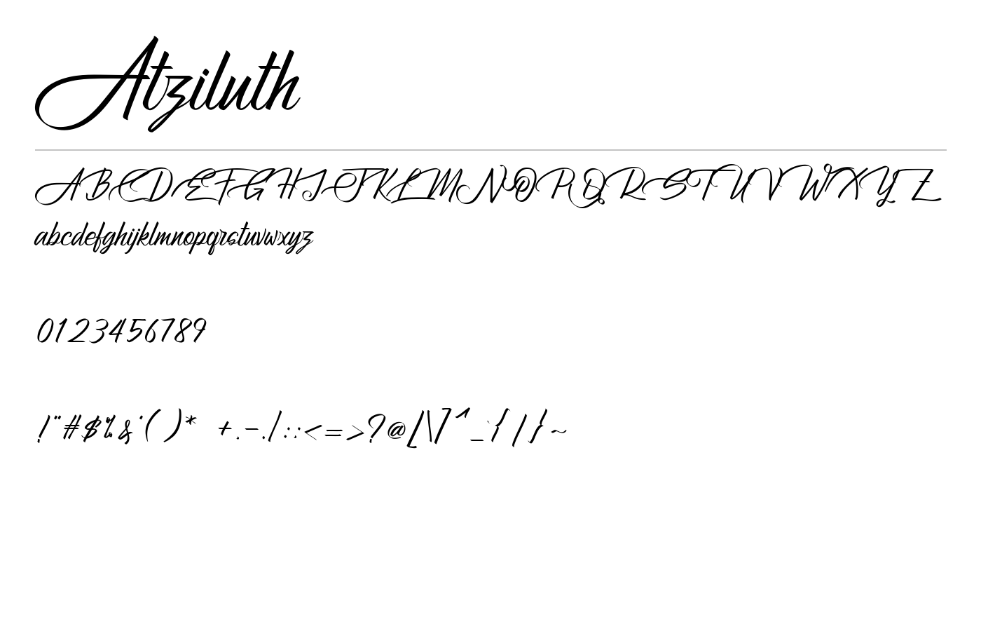 Atziluth Font preview