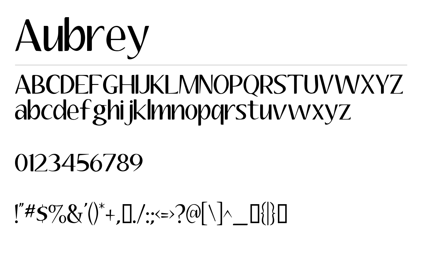 Aubrey Font preview