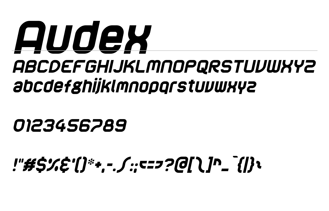 Audex Font preview