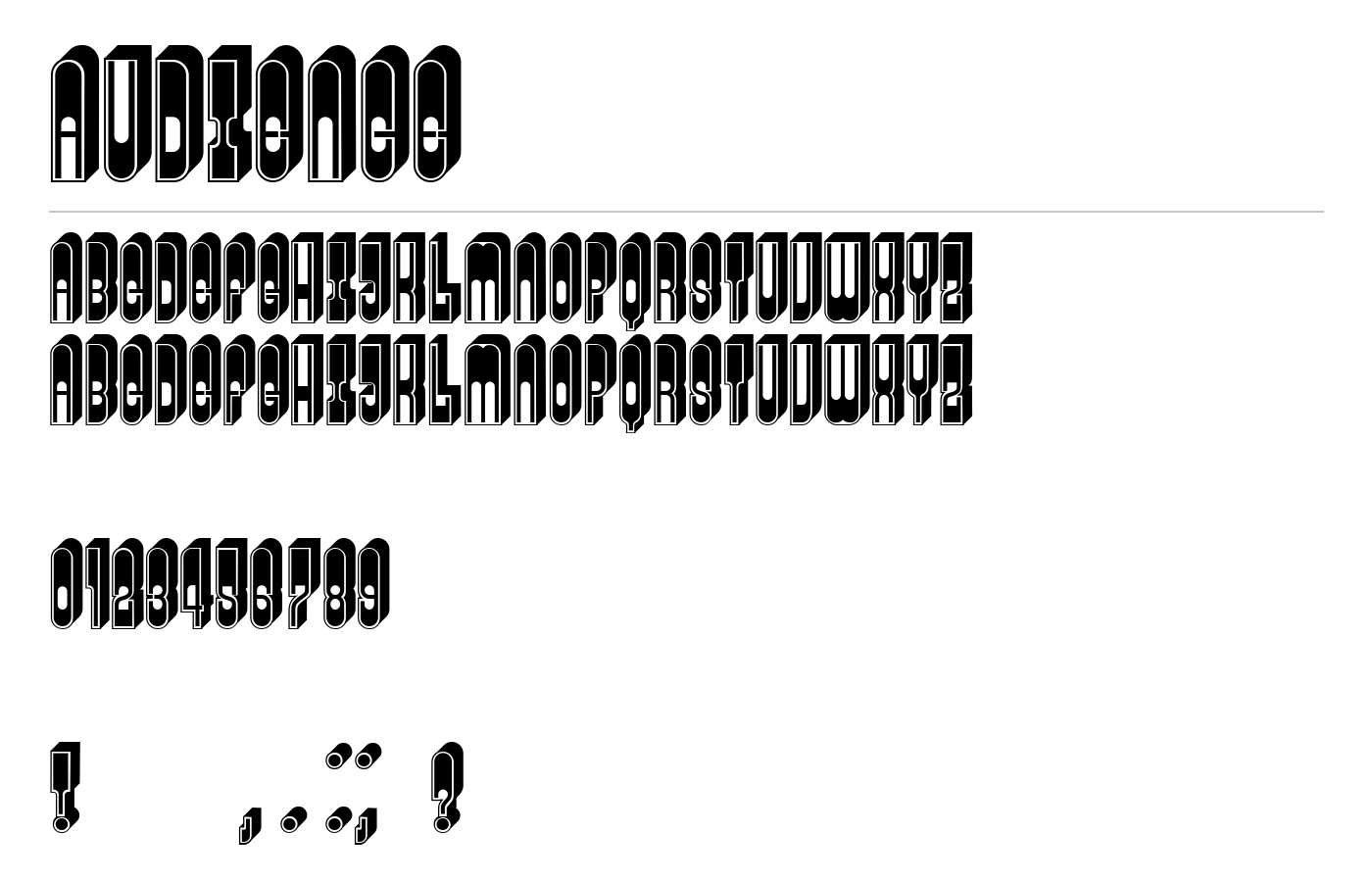 Audience Font preview