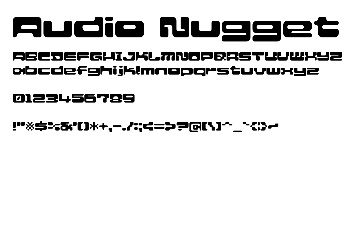 Audio Nugget Font preview