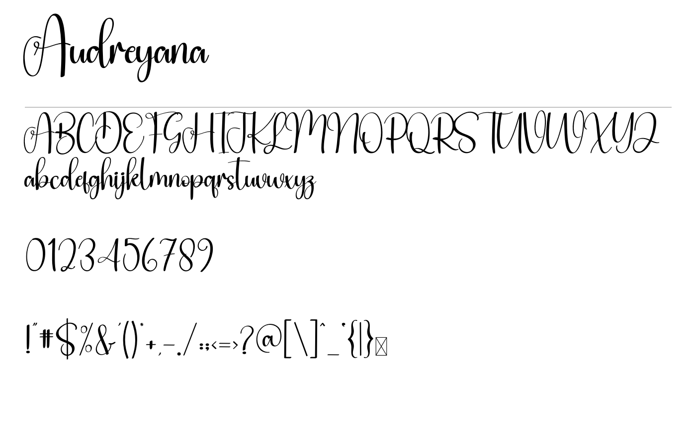 Audreyana Font preview