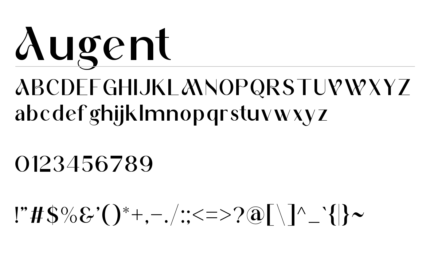 Augent Font preview