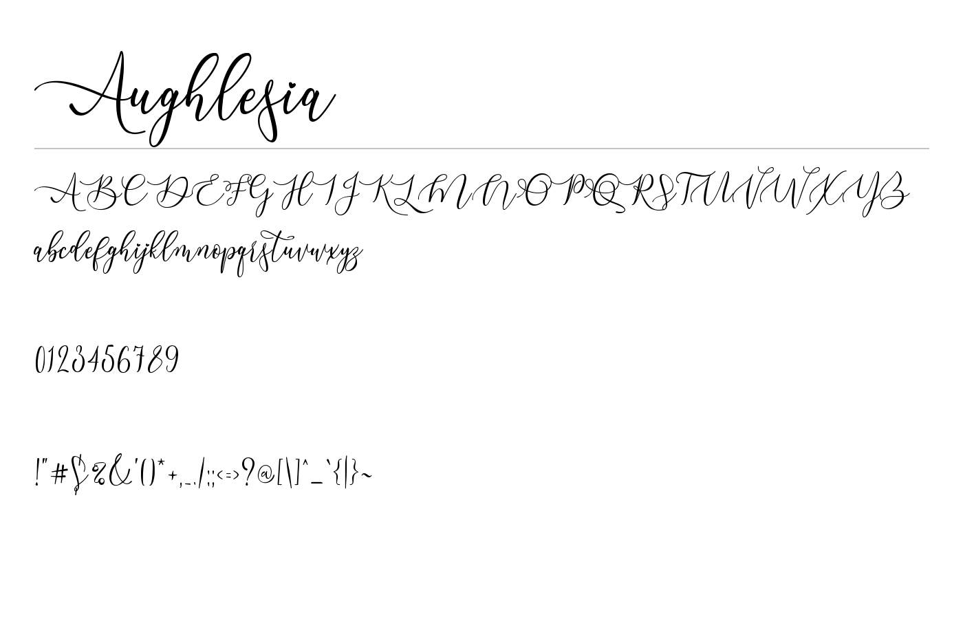 Aughlesia Font preview