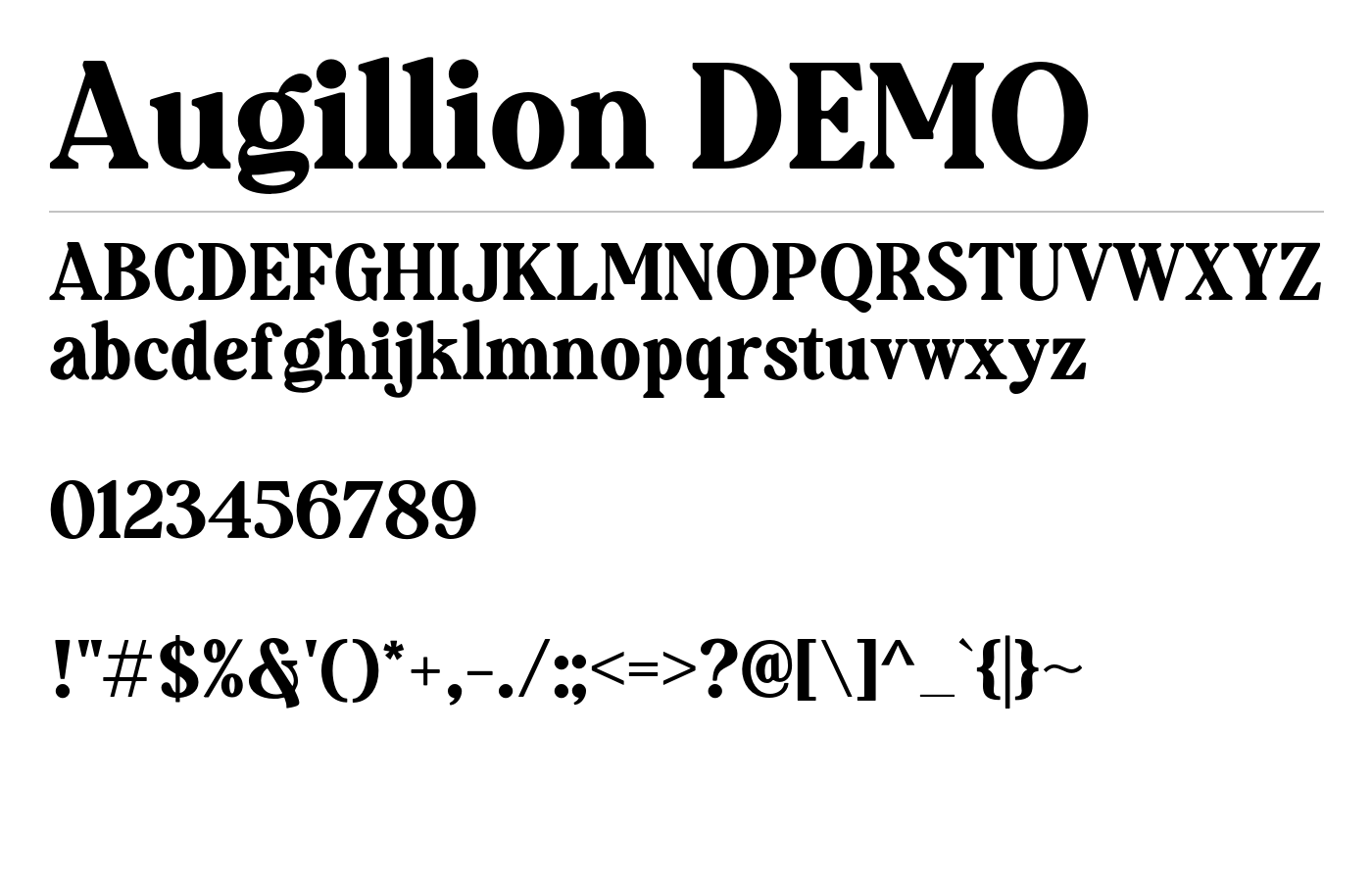 Augillion DEMO Font preview