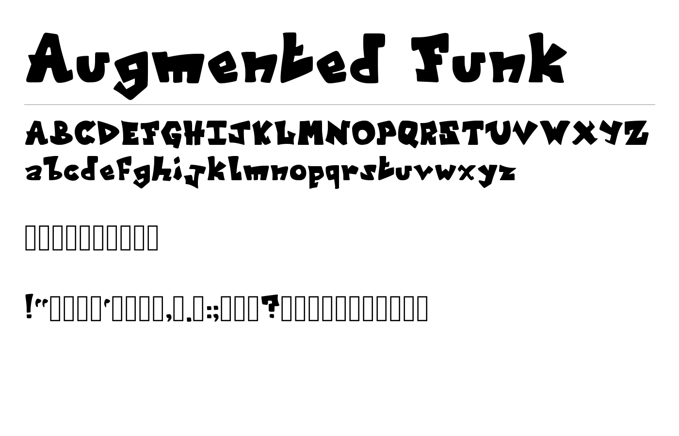 Augmented Funk Font preview