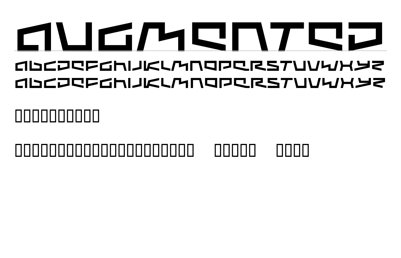 Augmented Font preview