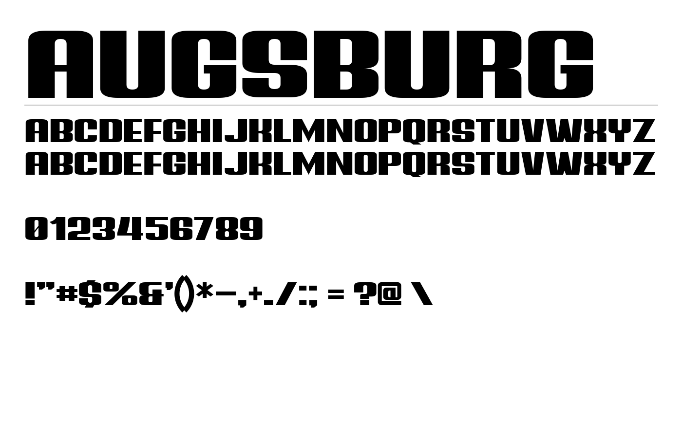 Augsburg Font preview