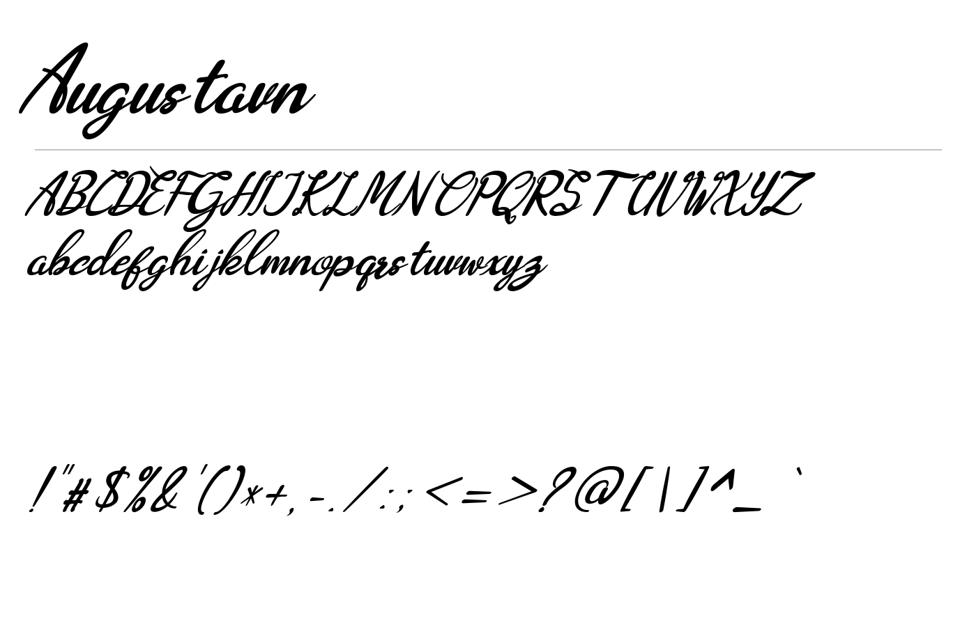 Augustavn Font preview