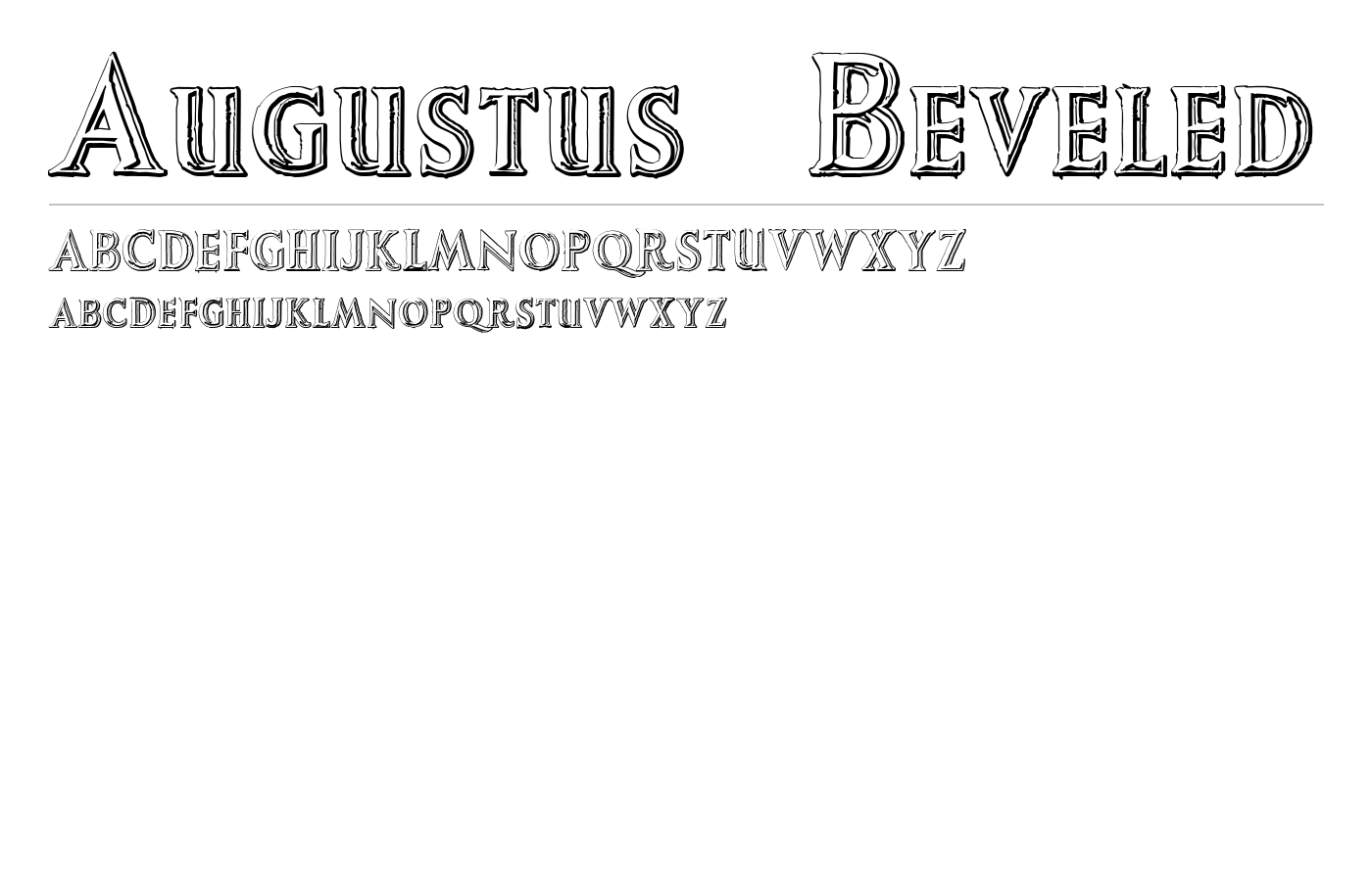 Augustus Beveled Font preview