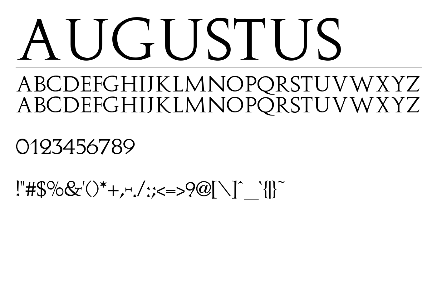 Augustus Font preview