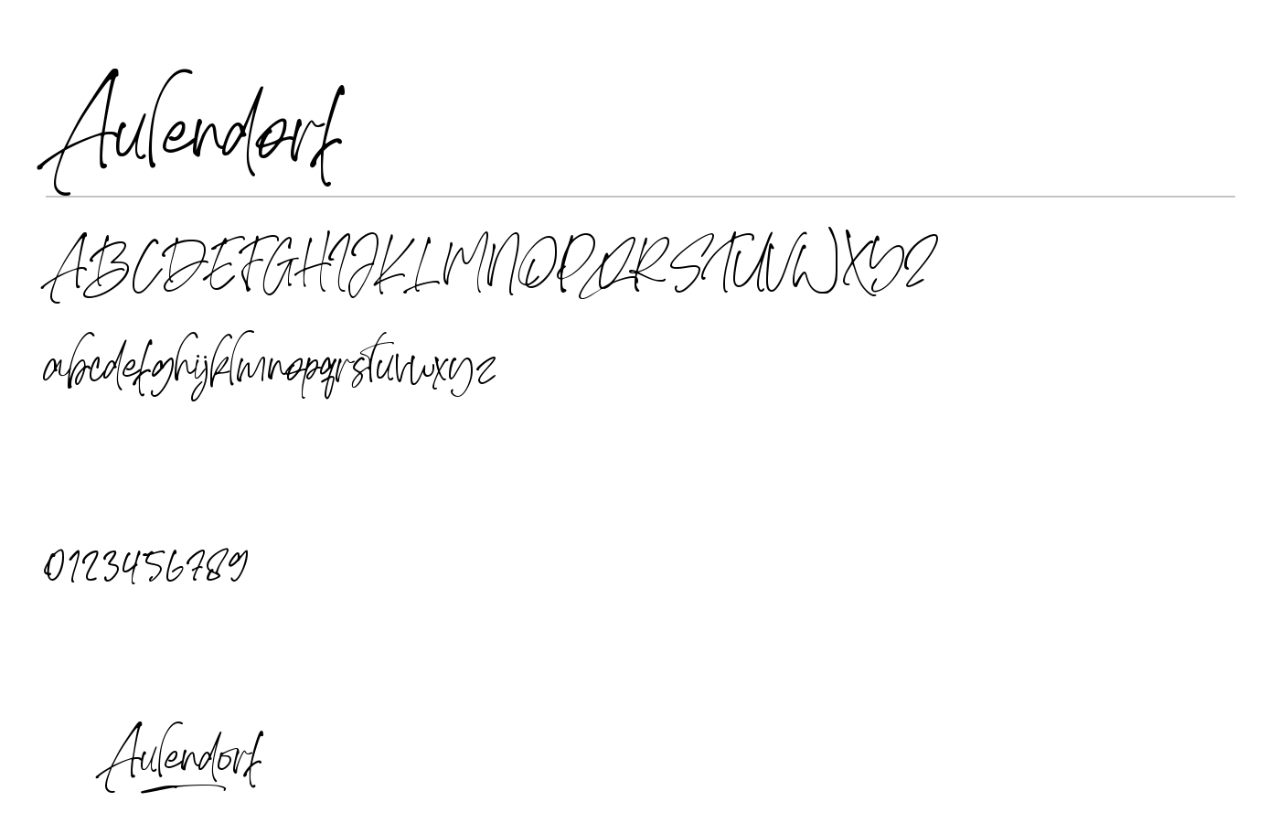 Aulendorf Font preview