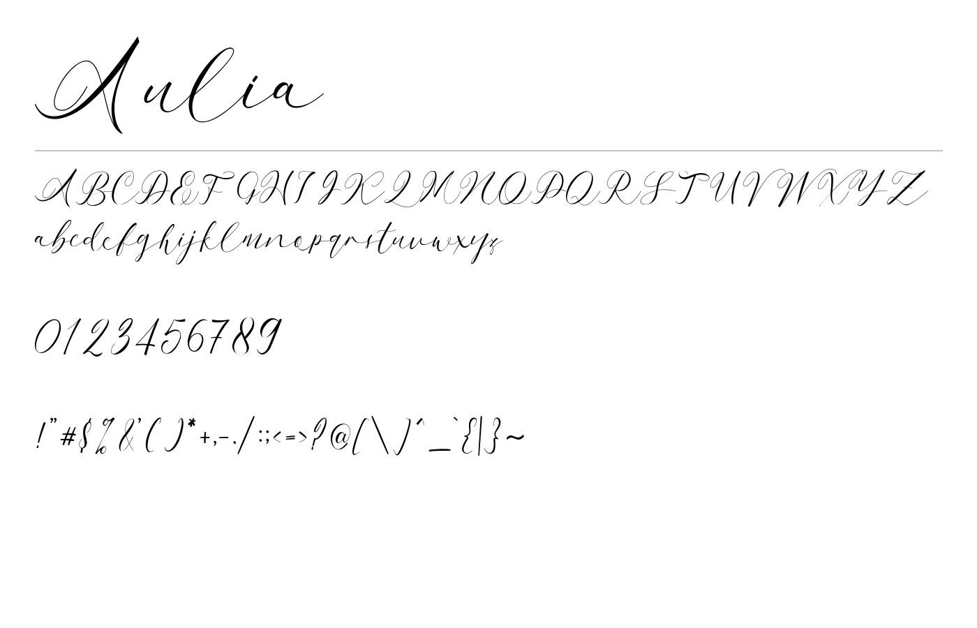 Aulia Font preview
