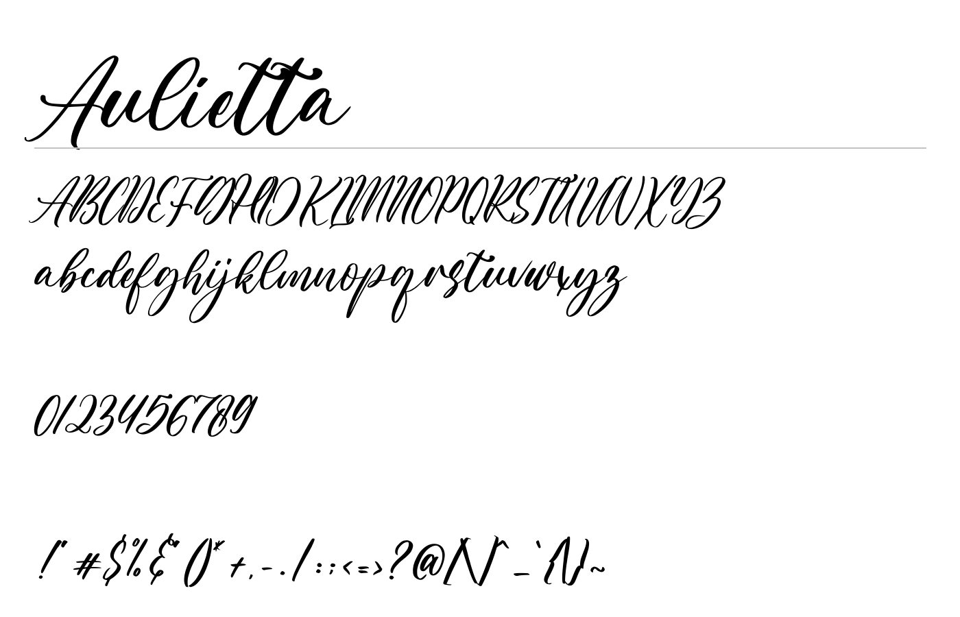 Aulietta Font preview