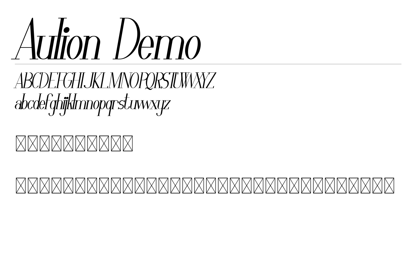 Aulion Demo Font preview