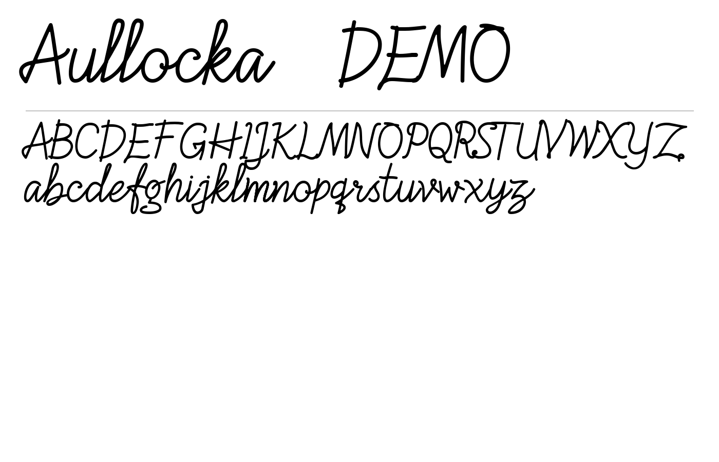 Aullocka - DEMO Font preview
