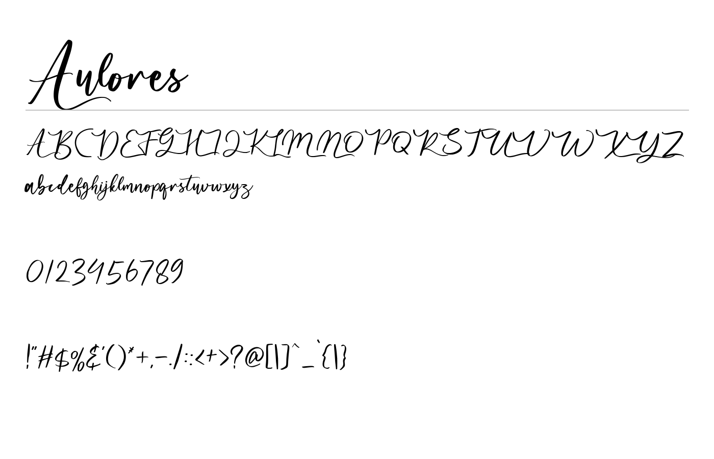 Aulores Font preview