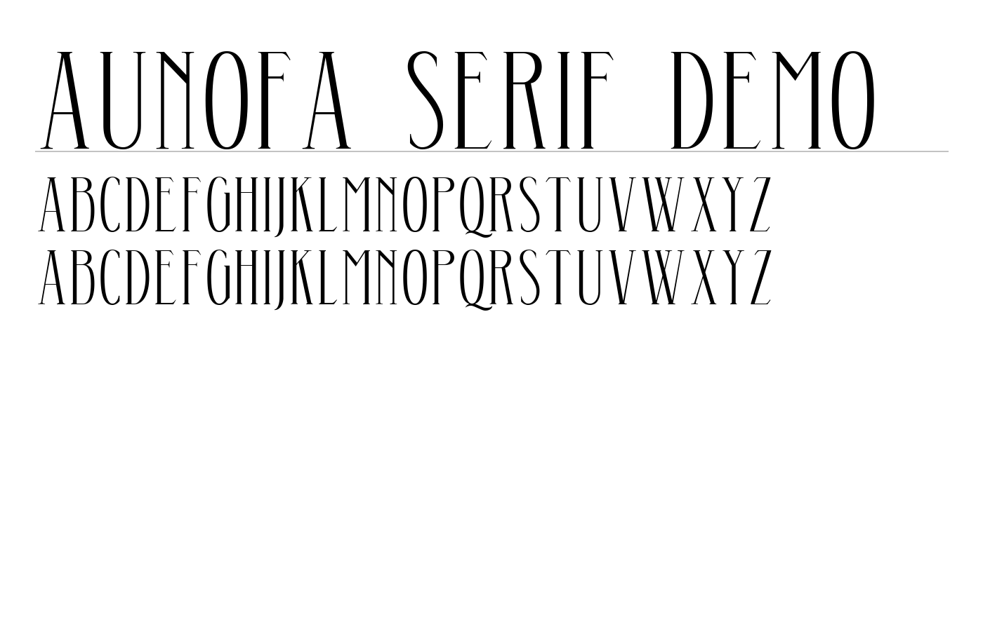 Aunofa Serif DEMO Font preview