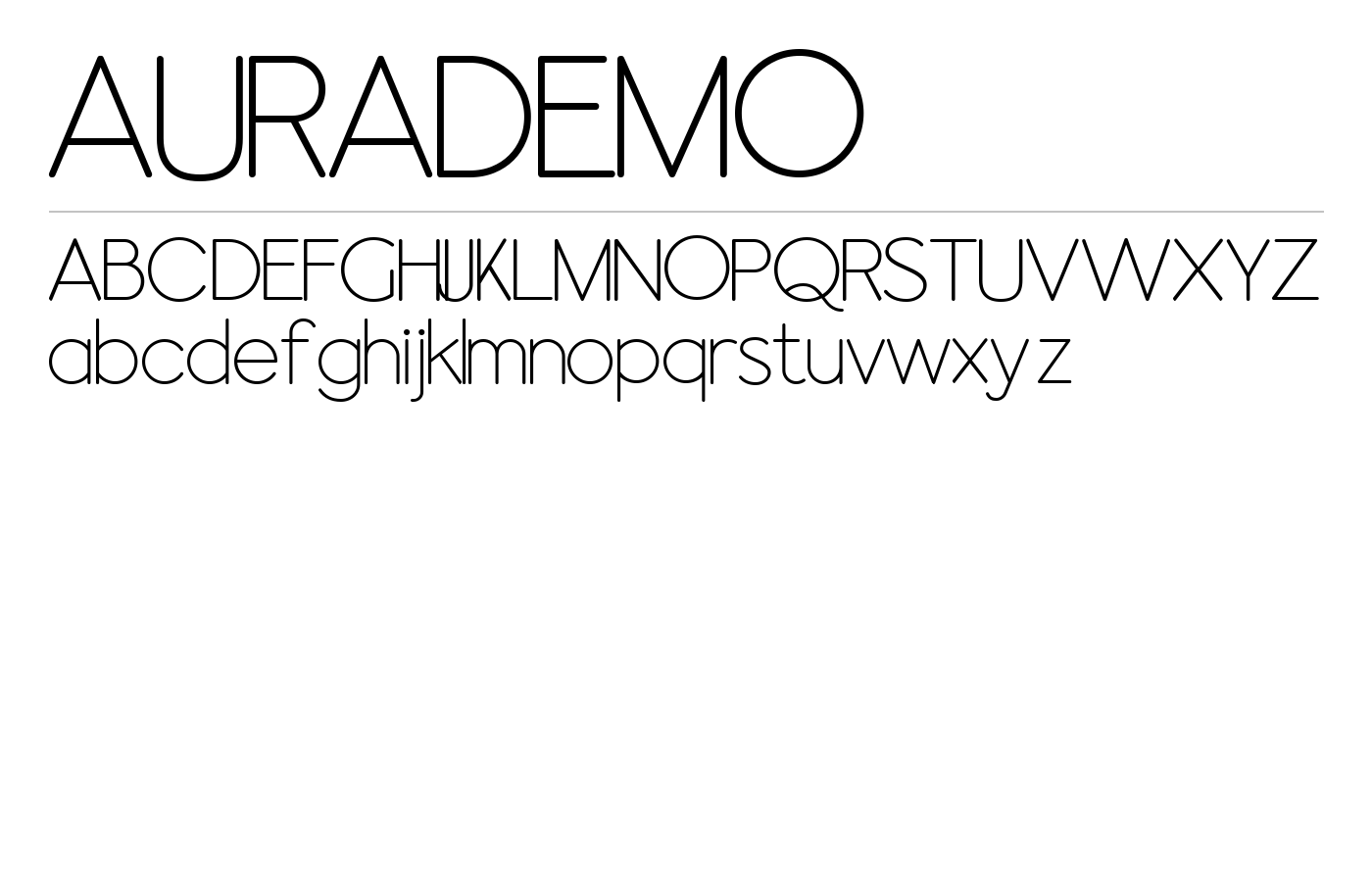 AURADEMO Font preview