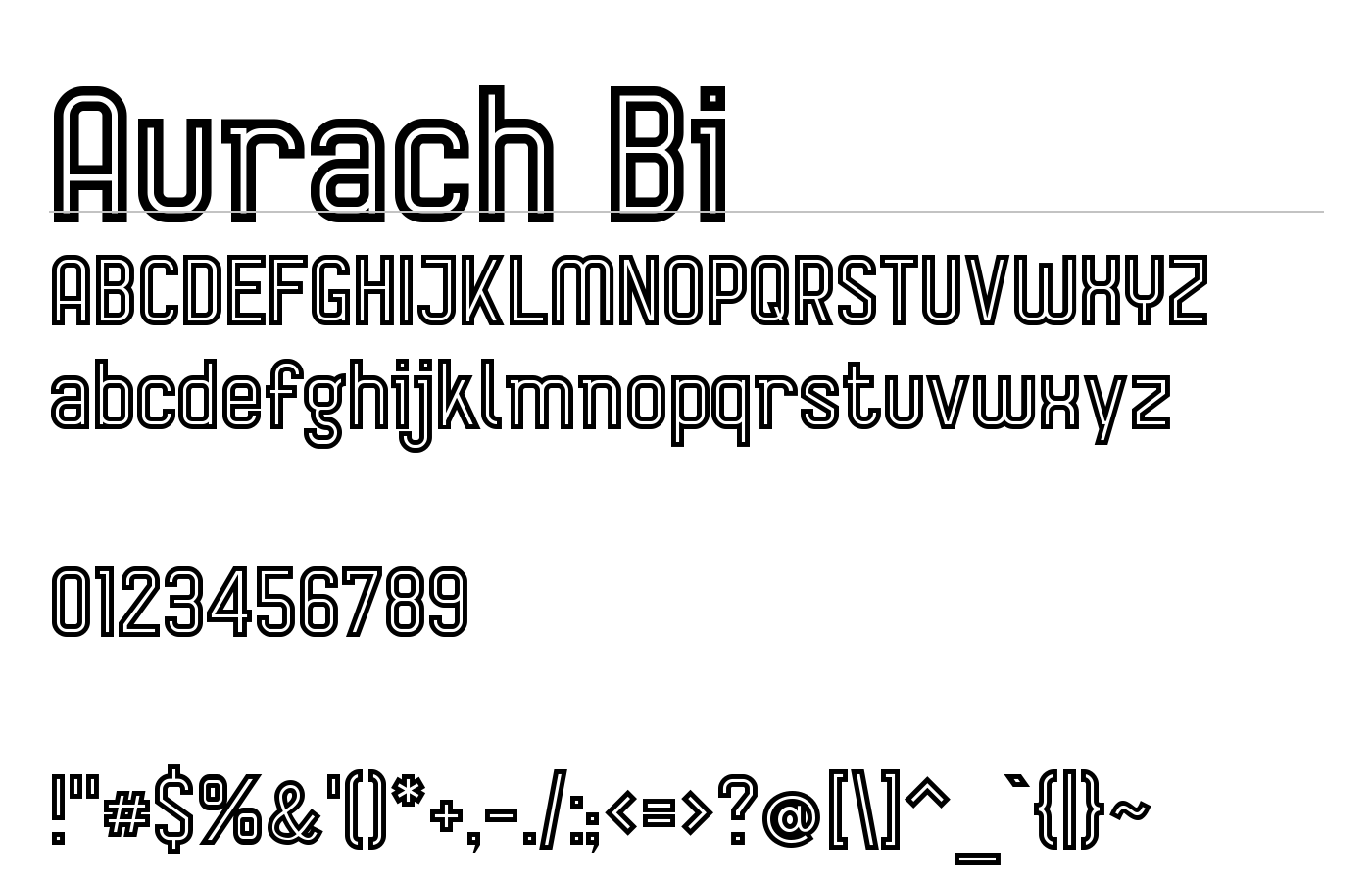 Aurach Bi Font preview