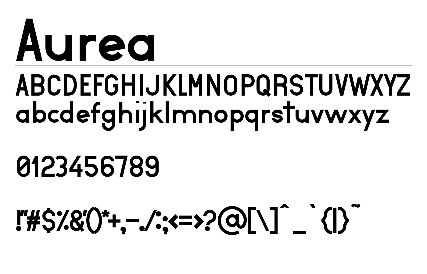 Aurea Font preview