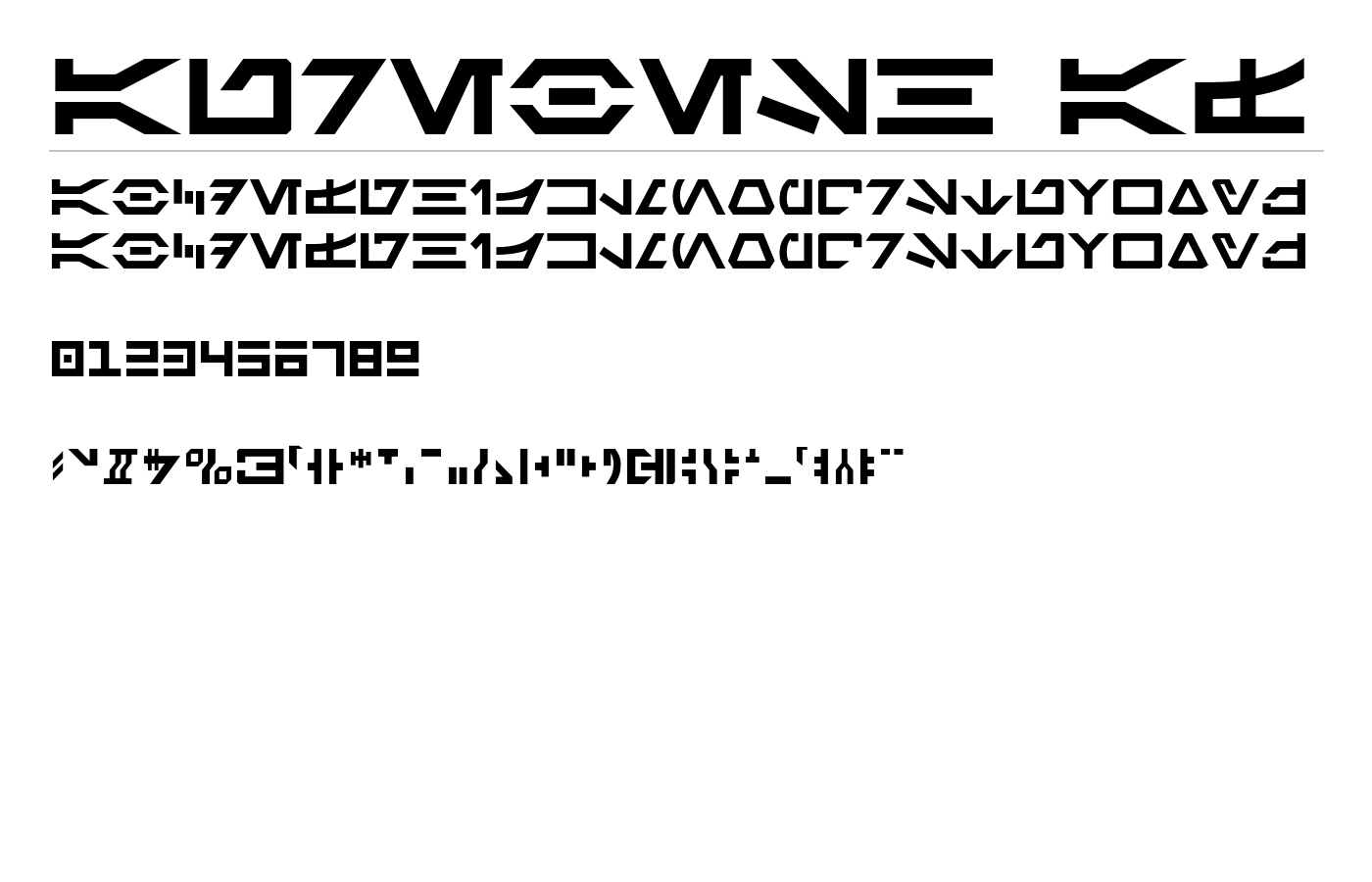 Aurebesh AF Font preview