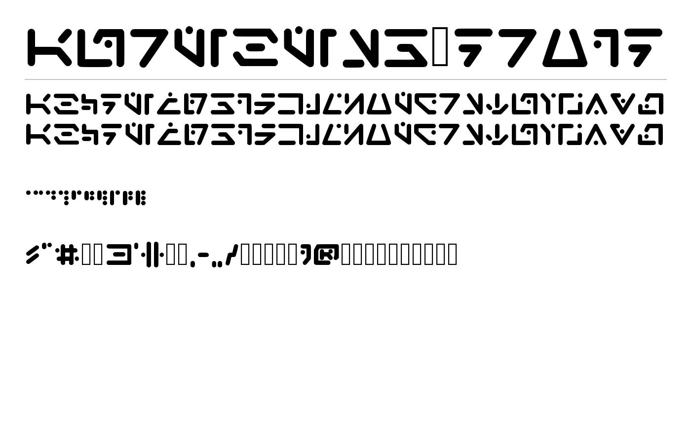 Aurebesh_droid Font preview