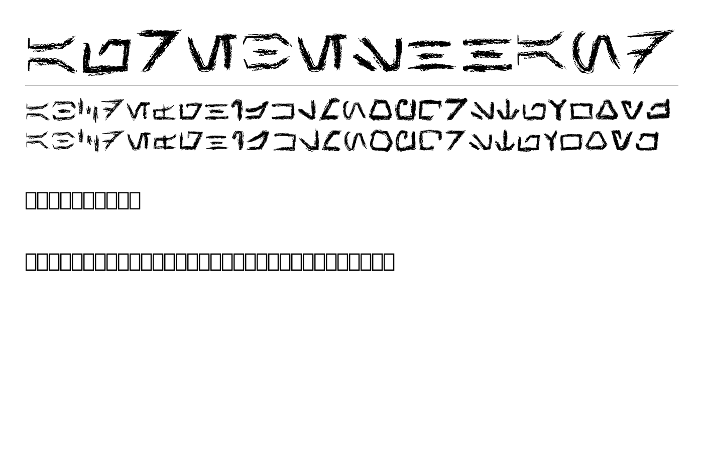 AurebeshHand Font preview