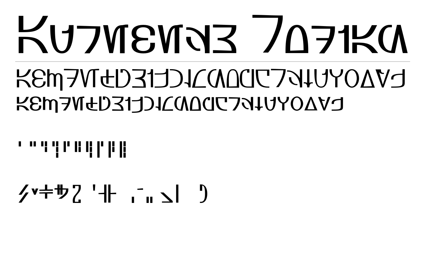 Aurebesh_Rodian Font preview